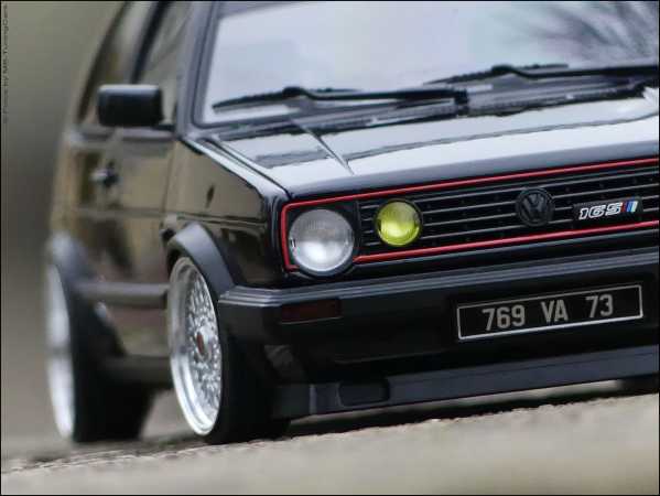 1:18 VW Golf 2 GTI Match 1989 Schwarz II / Tuning Umbau + OVP